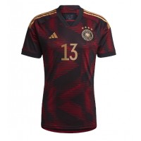 Deutschland Thomas Muller #13 Fußballbekleidung Auswärtstrikot WM 2022 Kurzarm